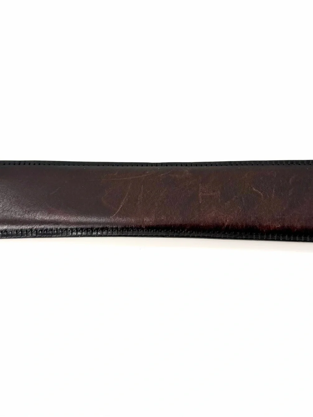 Hugo Boss LAVIOR Dark Brown Italian Leather Belt 105/40 Dark Brown Silver Buckle
